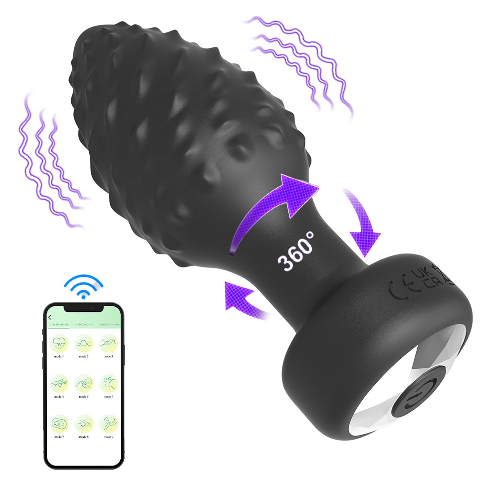 Plug Anal em Silicone com 10 Modos de Vibrao,10 Modos de Rotao e  Controle por Aplicativo - YOUVIBE - VIPMIX