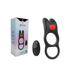 Anel peniano e escrotal em silicone com estimulador - I-MOON