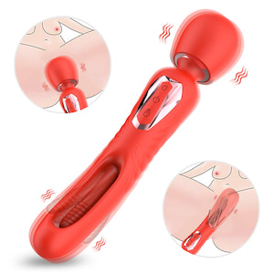 Vibrador Varinha Mágica Duplo Recarregável para Ponto G e estimulação de Clitóris - Dennis