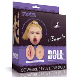 Boneca do amor inflável realista com posição de vaqueira suporta até 113 kgs -Cowgirl Style Love Doll - LOVETOY