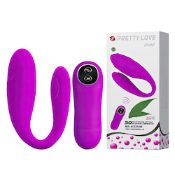 Vibrador de Luxo para Casais com 30 vibrações e com contole remoto - PRETTY LOVE