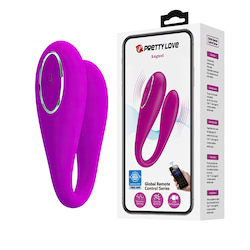 Vibrador de casal com 12 modos de vibração, controlado via Bluetooth - PRETTY LOVE