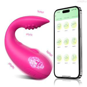 Vibrador à longa distancia com aplicativo e 10 modos de vibração com estimulador na ponta - YOUVIBE