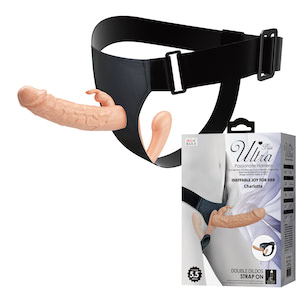 Cinta com Dildo Duplo – Conforto e Controle - Charlotte - PRETTY LOVE