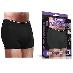 Cueca Boxer  Para Fixação de Packer Strapon Shorts for Sex for Packing Tamanho G - LOVETOY