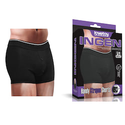 Cueca Boxer Para Fixação de Packer Strapon Shorts for Sex for Packing Tamanho M - LOVETOY