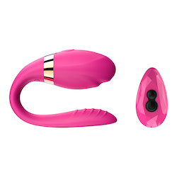 Estimulador em silicone super macio ABS, saliencias massageadoras na ponta, autoaquecimento, 7 modos de vibração intensas controladas por controle remoto - DIBE