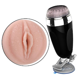 Masturbador Masculino Lanterna Cyberskin com ventosa-X5 CUP, em formato de vagina - VIPMIX