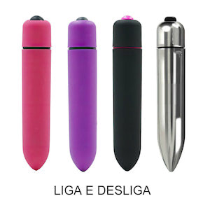 Power Bullet Plus, liga e desliga, com design único, sua característica alongada faz com que a vibração transmitida seja apreciada de forma delicada - YOUVIBE