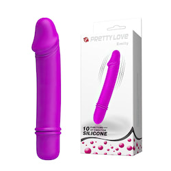 Mini vibrador com ponta em formato de glande, possui 10 modos de vibração - PRETTY LOVE