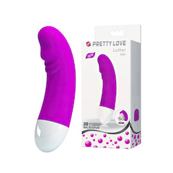 Vibrador recarregável ponto G com detalhe de glande em sua ponta, possui 30 modos de vibração - PRETTY LOVE