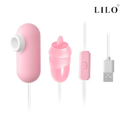 Cápsula vibratória, USB. Com 2 bullets, possui 12 modos de língua vai e vem e pulsações - LILO