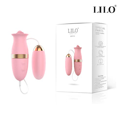Cápsula vibratória com bullet, possui 10 níveis de vibração sendo uma das cápsulas e a outra com uma língua em sua parte superior com 10 ritmos de movimentos, permitindo estimulo duplo - LILO
