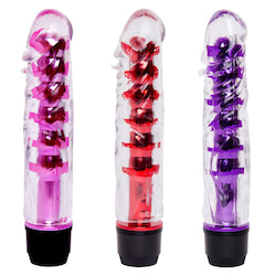 Vibrador translúcido com capa lisa, pode ser usado com outras capas de sua preferência, feito em Jelly e vibração multivelocidade - YOUVIBE