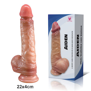 Pênis Realístico com Ventosa - Tamanho G -  22x4 cm - AIDEN - YOUVIBE