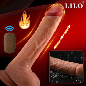 Prótese Realística 22x6,2cm com 10 Modos de Vibração e 10 modos de vai e vem e Controle Remoto e função de aquecimento  - Silicone Líquido - LILO