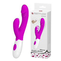 Vibrador com estimulador clitoriano com 30 modos de vibração - PRETTY LOVE