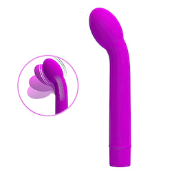 Vibrador em silicone super macio, com 10 modos de vibração, ajustável, possui curvatura para estimulação do ponto G e clitóris - PRETTY LOVE