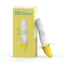 Vibrador Ponto G vai e vem em formato de Banana com 12 modos de vai e vem - VIPMIX