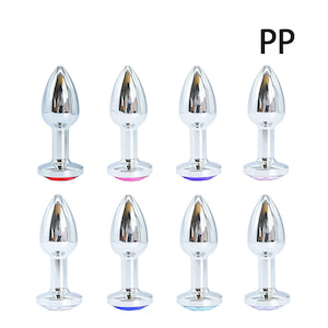 Plug anal de luxo em metal, com formato cônico, feito em alumínio fundido e polido a mão - tamanho PP - VIPMIX
