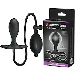 Plug anal inflável com esfera interna em metal para estimular com a movimentação - PRETTY LOVE