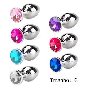 Plug anal de luxo em metal, com formato cônico, feito em alumínio fundido e polido a mão - Tamanho G - VIPMIX