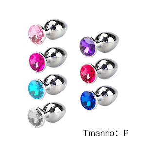 Plug anal de luxo em metal, com formato cônico, feito em alumínio fundido e polido a mão - Tamanho P - VIPMIX