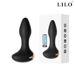Plug anal, com 10 modos de vibração,possui controle remote com APP, pelo smartphone - LILO