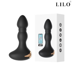 Plug anal, com 10 modos de vibração,possui controle remote com APP, pelo smartphone - LILO