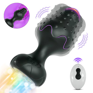 Plug Anal em Silicone com 10 Modos de Vibração,Luz de Led e Controle Remoto sem Fio ou Cotrole de toque - YOUVIBE