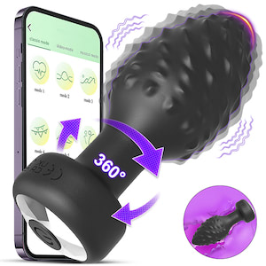 Plug Anal em Silicone com 10 Modos de Vibração,10 Modos de Rotação e Controle por Aplicativo - YOUVIBE