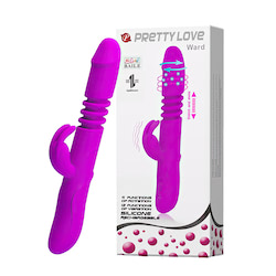 Vibrador rotativo recarregável com movimentos vai e vem com 12 modos de vibração e 4 modos de rotação - PRETTY LOVE