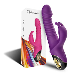 Vibrador Rabbit Vai e Vem Recarregável com 9 Modos de Vibração - USK