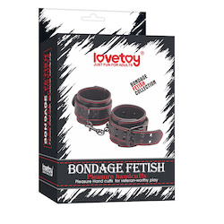 Algema com Corrente e Fivelas - Bondage Fetish Pleasure Handcuffs - LOVETOY