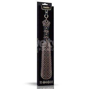 Palmatória em Couro com detalhas - 15'' Rebellion Reign Love Paddle - LOVETOY