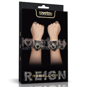 Algemas em Couro com Detalhes - Rebellion Reign Handcuffs - LOVETOY