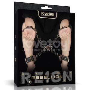 Kit Bondage com Algema e Tornozeleira - Rebellion Reign Hogtie Set - LOVETOY