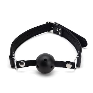 Mordaça bola com regulagem em couro sintético - YOUVIBE